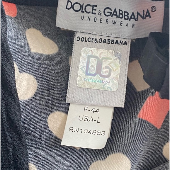 Dolce & Gabbana authentic RARE Y2K black heart bustier mesh stretch pinUp Medium - Picture 2 of 16